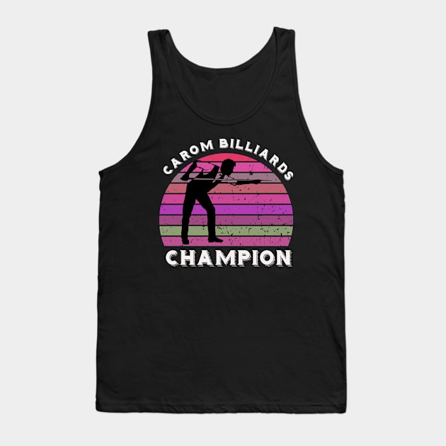 Carom billiards champion - retro sunset Tank Top by BB Funny Store